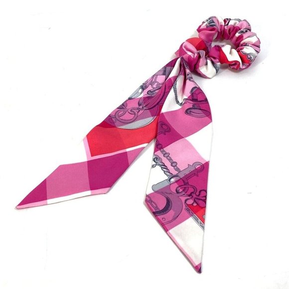 HERMES Scrunchie Bella Hair rubber hair accessories Scrunchie silk pink